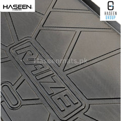Haseen Toyota Raize boot liner, custom-fit raised edges