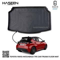 Haseen Toyota Yaris Hatchback TPE trunk mat, diggi tray