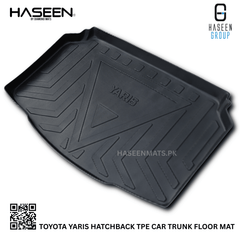 Haseen Toyota Yaris Hatchback boot liner, custom-fit raised edges