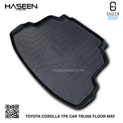 Haseen Toyota Corolla boot liner raised-edge detail