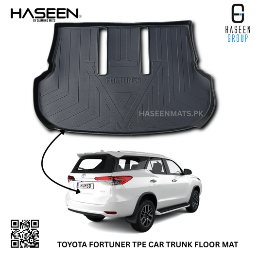 Haseen Toyota Fortuner 9D TPE trunk mat boot liner