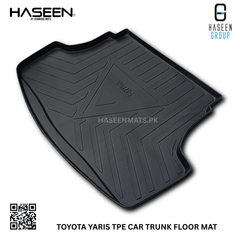 Haseen Toyota Yaris cargo tray full coverage, top view