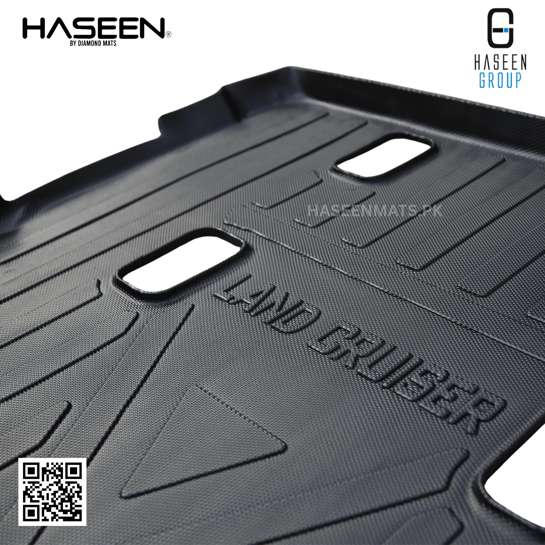 Haseen Toyota Land Cruiser trunk mat installed in boot