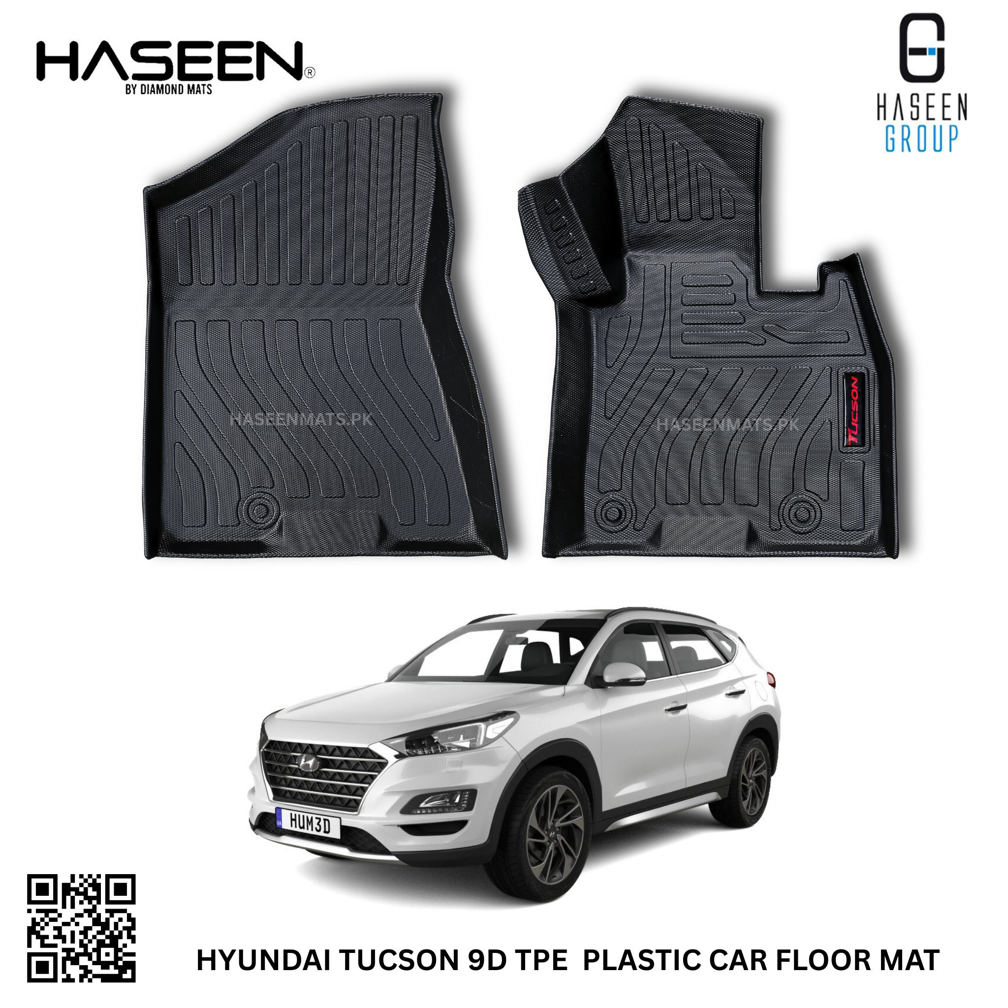 Haseen Hyundai Tucson 9D TPE floor liner 2020-2024