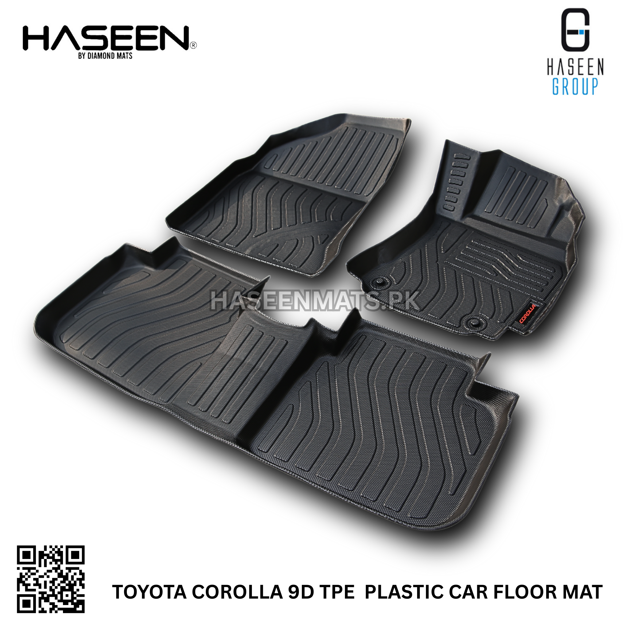 Custom fit Toyota Corolla 9D TPE mats – stylish and durable car floor protection