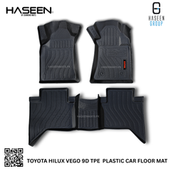 Custom-fit 9D TPE luxury mats for Toyota Hilux 2016-2025, perfect fit and style.