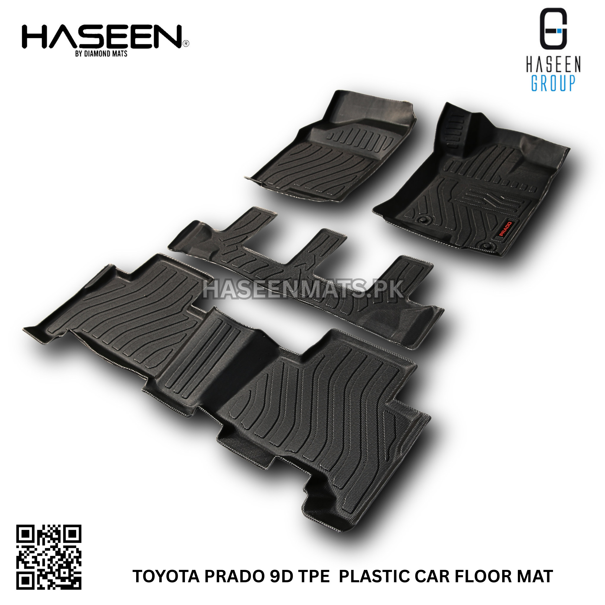 Toyota Prado FJ150 luxury 9D TPE mats for maximum comfort and interior protection.