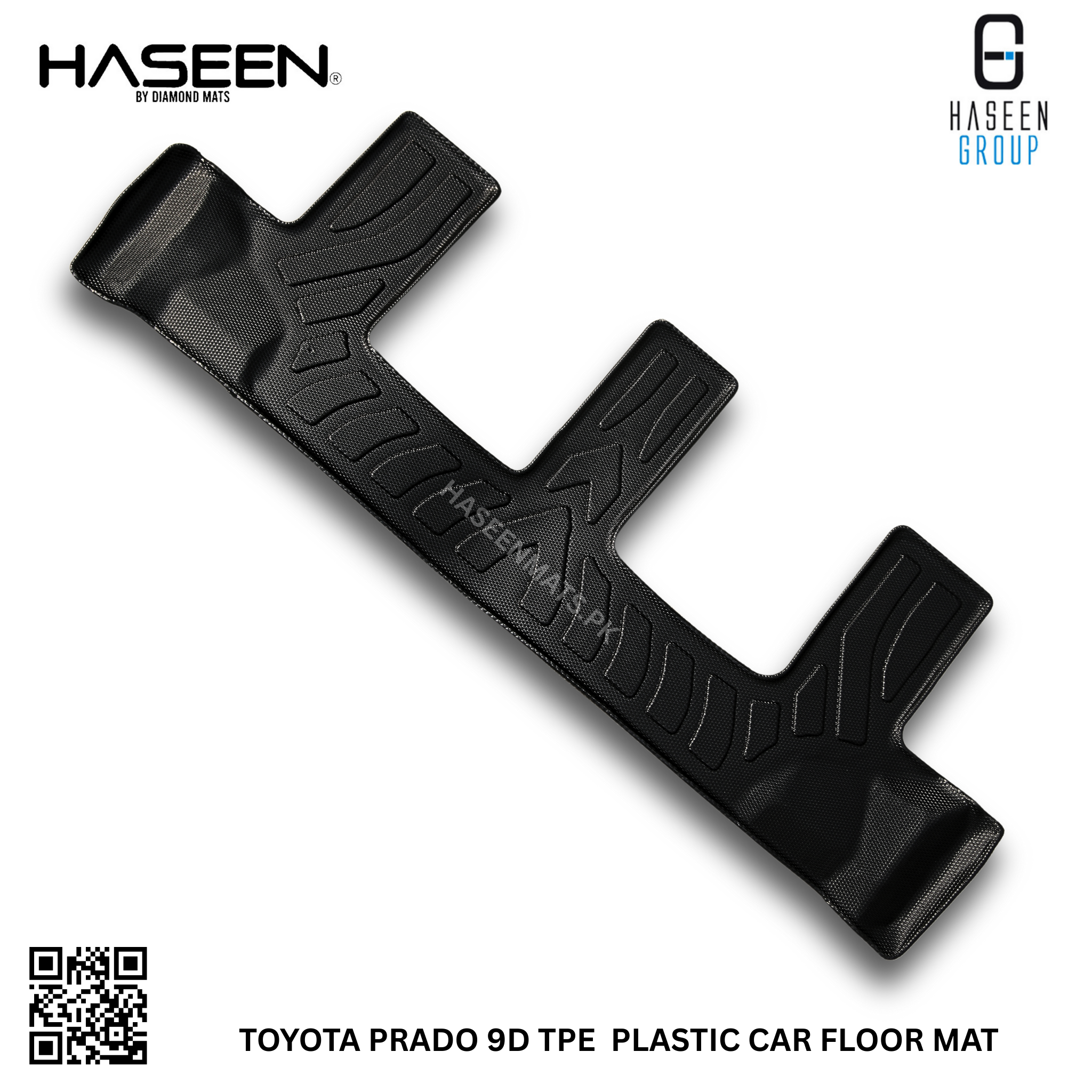 Luxury 9D TPE floor mats for Toyota Prado FJ150, all-weather, custom-fit, and durable.