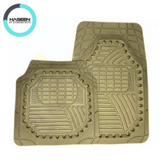 Haseen Universal 1506 beige PVC Diamond mat set – waterproof anti-slip, made in Pakistan
