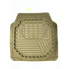 Haseen Universal 1506 beige PVC car mat – anti-slip rubber backing, stays near pedals