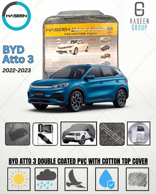 BYD ATTO 3 NEW DOUBLE COAT PVC WITH COTTON CAR COVERS