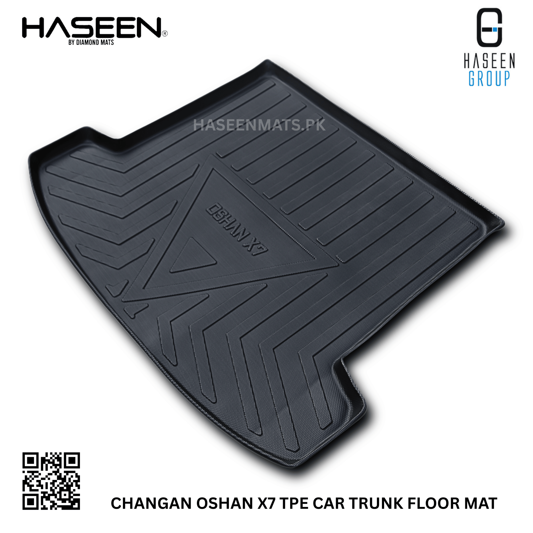 Haseen Changan Oshan X7 trunk mat raised edges, non-slip
