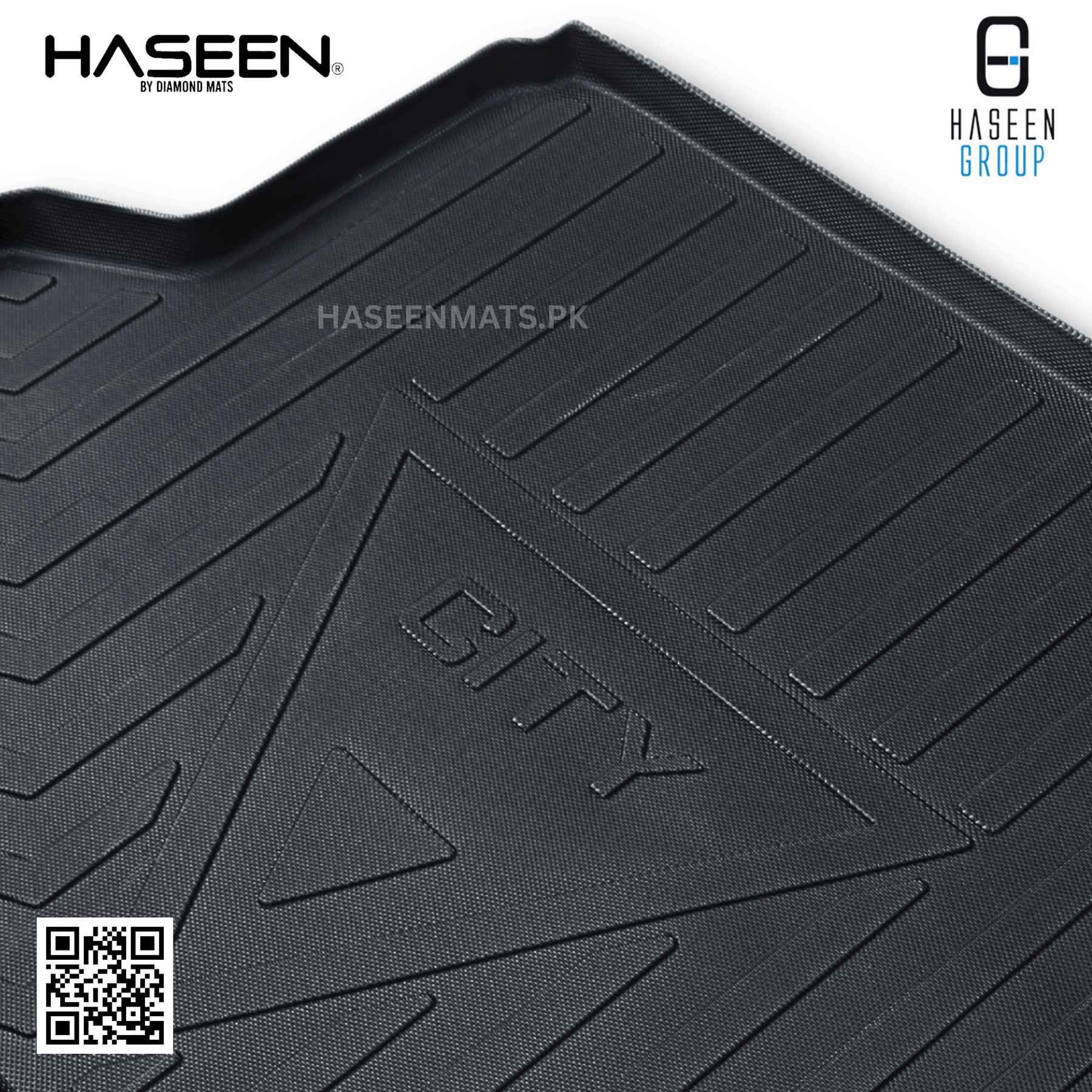 Haseen Honda City trunk mat raised edges, waterproof
