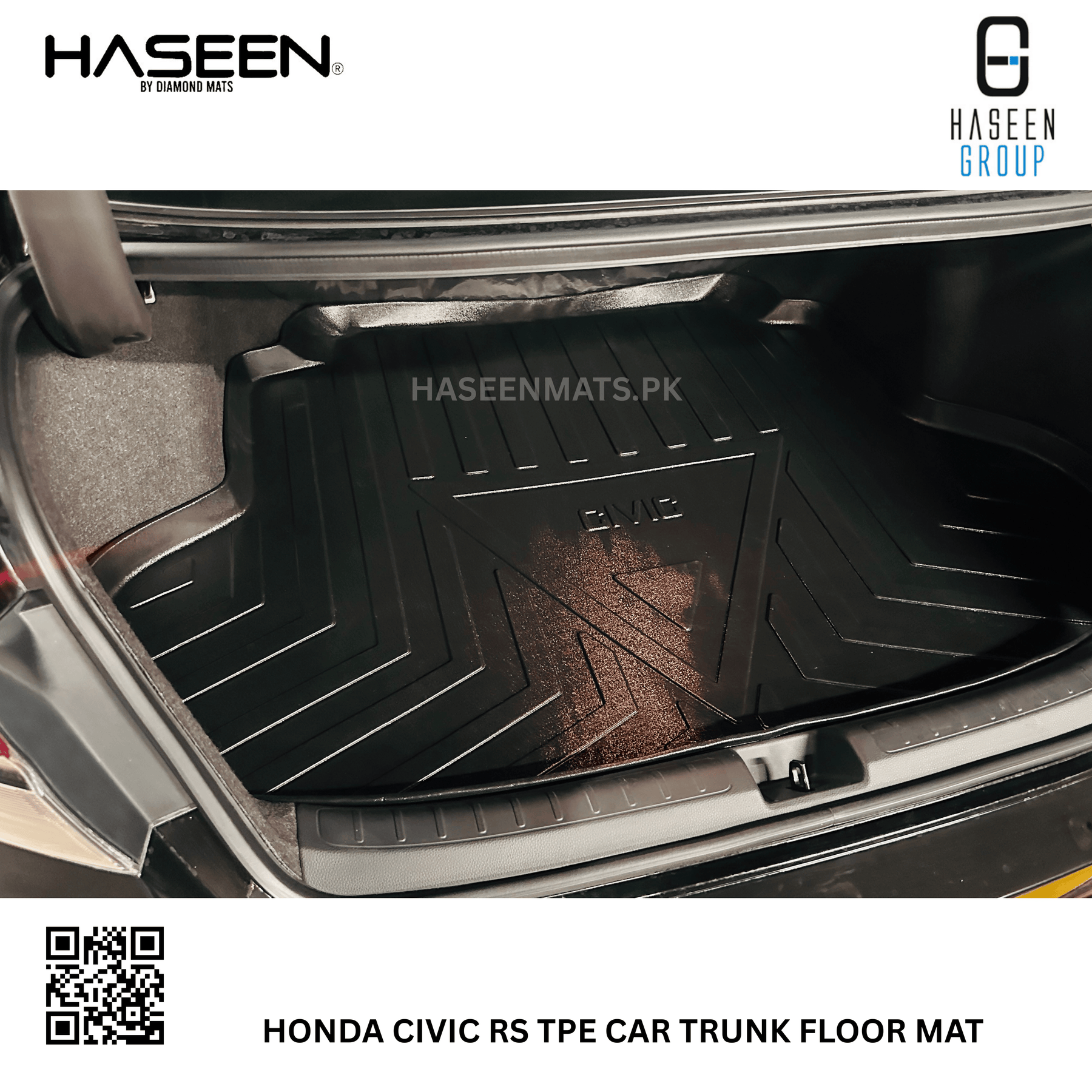 Haseen Honda Civic RS trunk tray custom fit in boot