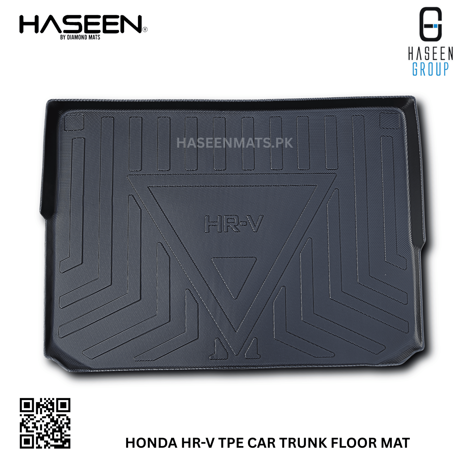 Haseen Honda HR-V TPE trunk mat, drop-in custom fit