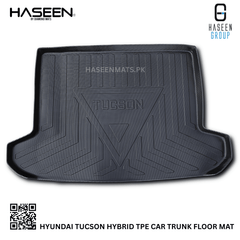 Haseen Hyundai Tucson Hybrid trunk mat raised edges, non-slip