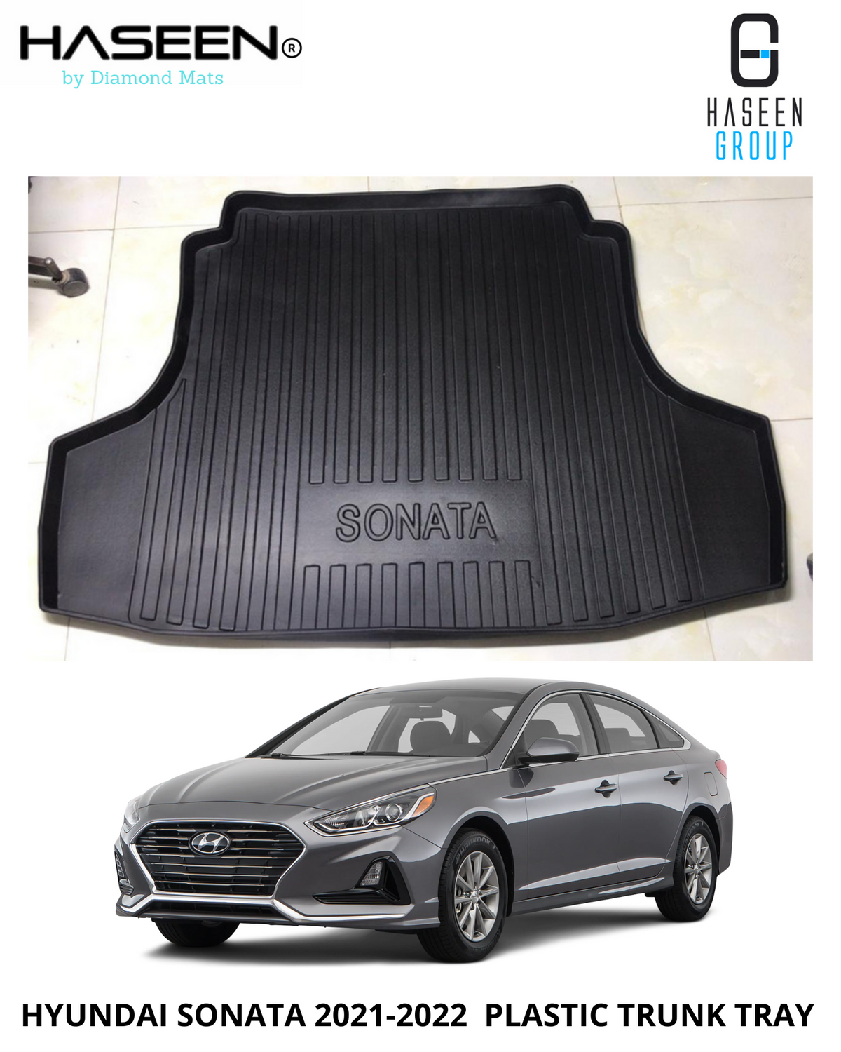 HYUNDAI SONATA 2021-PRESENT CAR TRUNK PLASTIC MAT