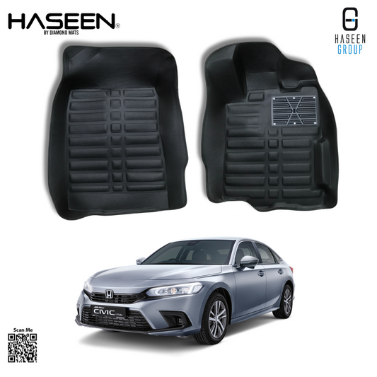 Toyota Corolla 5D With Plastic Pad Custom Floor Mat-2014-2025- 3 Pcs Black (Copy)