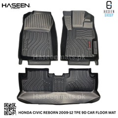 HONDA CIVIC REBORN 2009-2012 9D TPE PLASTIC FLOOR MATS