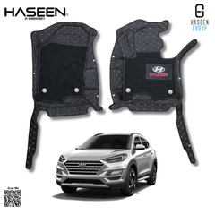 Hyundai Tucson 10D Floor Mats Mix Thread Black With Black Grass - Model 2019-2024