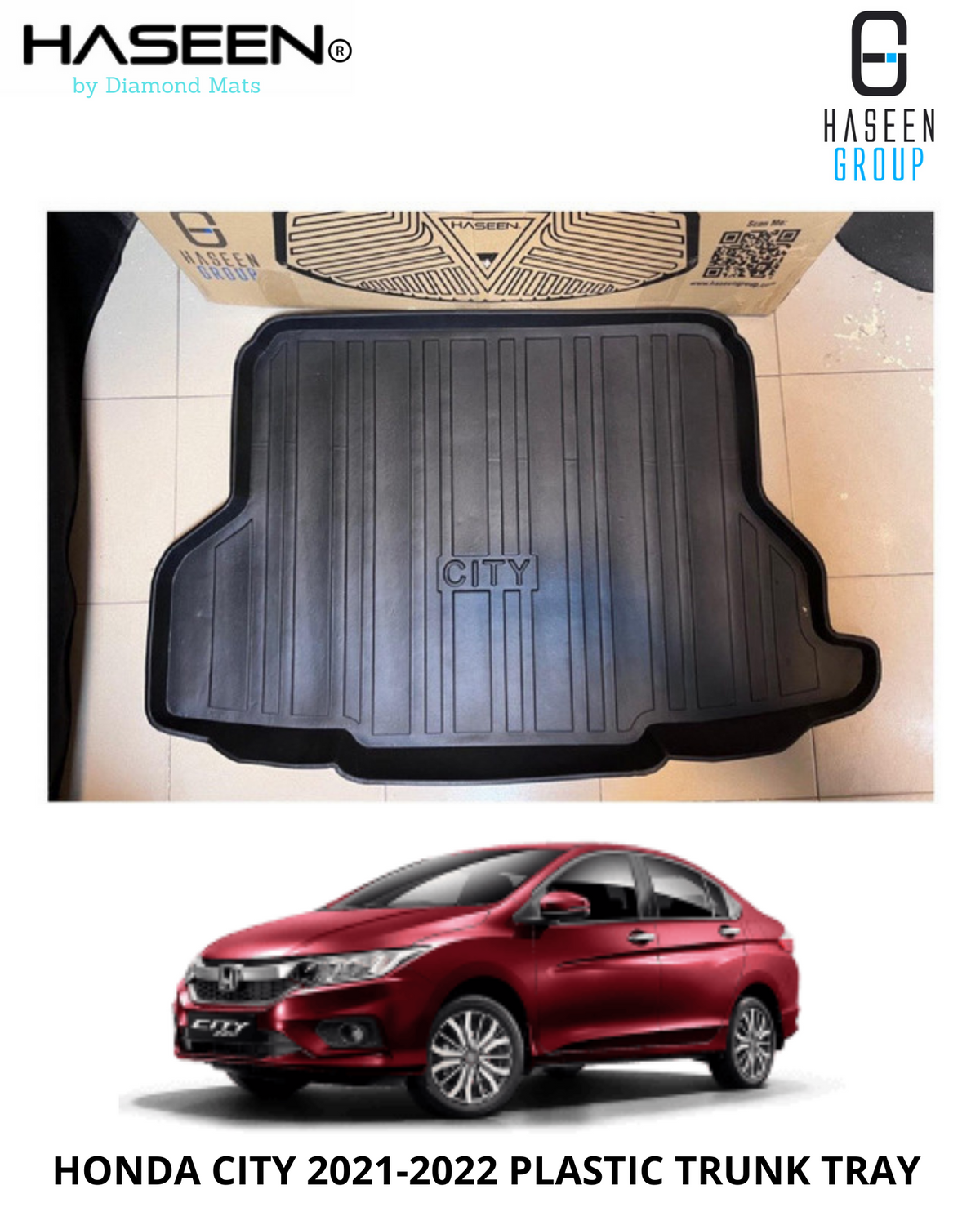 HONDA CITY 2021-2024 CAR TRUNK PLASTIC MAT