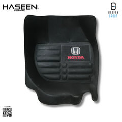 Honda City 5D With Plastic Pad Custom Floor Mat-2021-2025- 3 Pcs Black