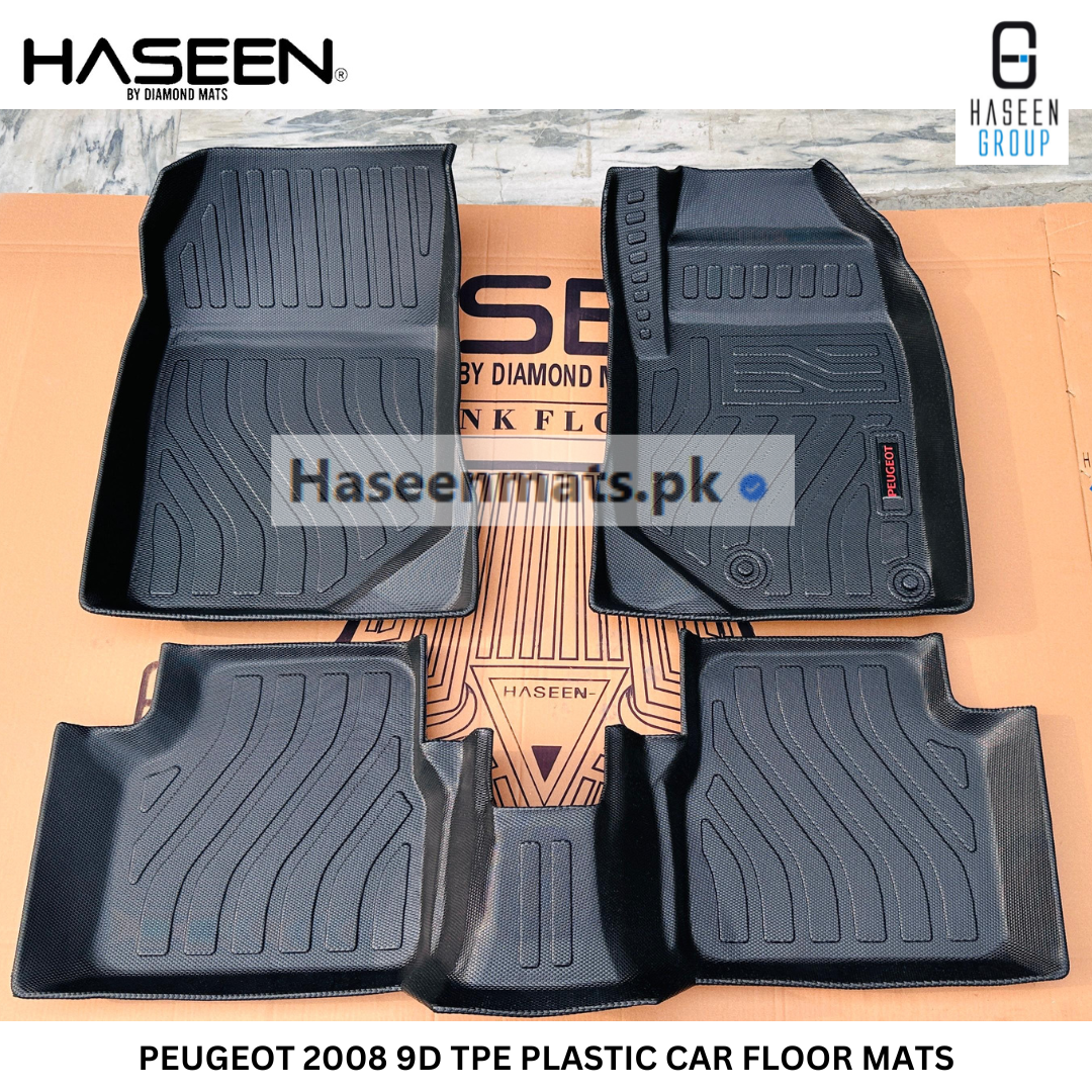 PEUGEOT 2008 MODEL 2022-2024 LUXURY 9D TPE PLASTIC FLOOR MAT