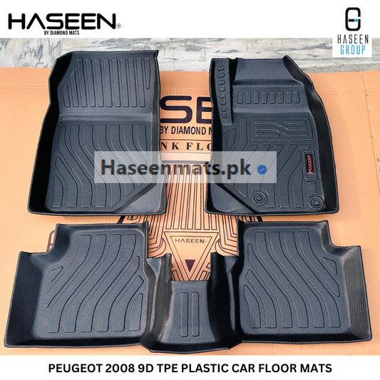 PEUGEOT 2008 MODEL 2022-2024 LUXURY 9D TPE PLASTIC FLOOR MAT