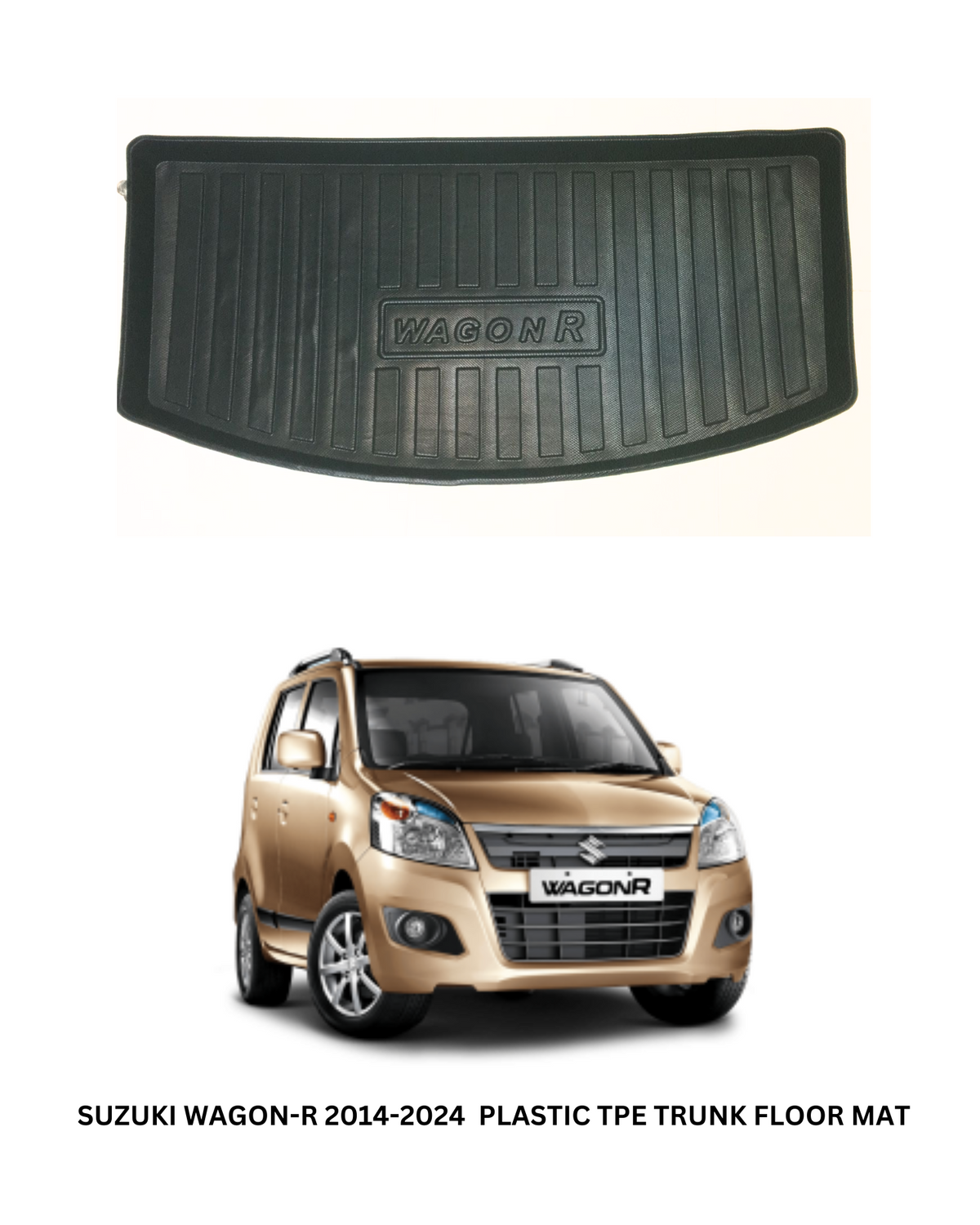 SUZUKI WAGON R 2014-2024 PLASTIC TPE TRUNK CAR FLOOR MAT