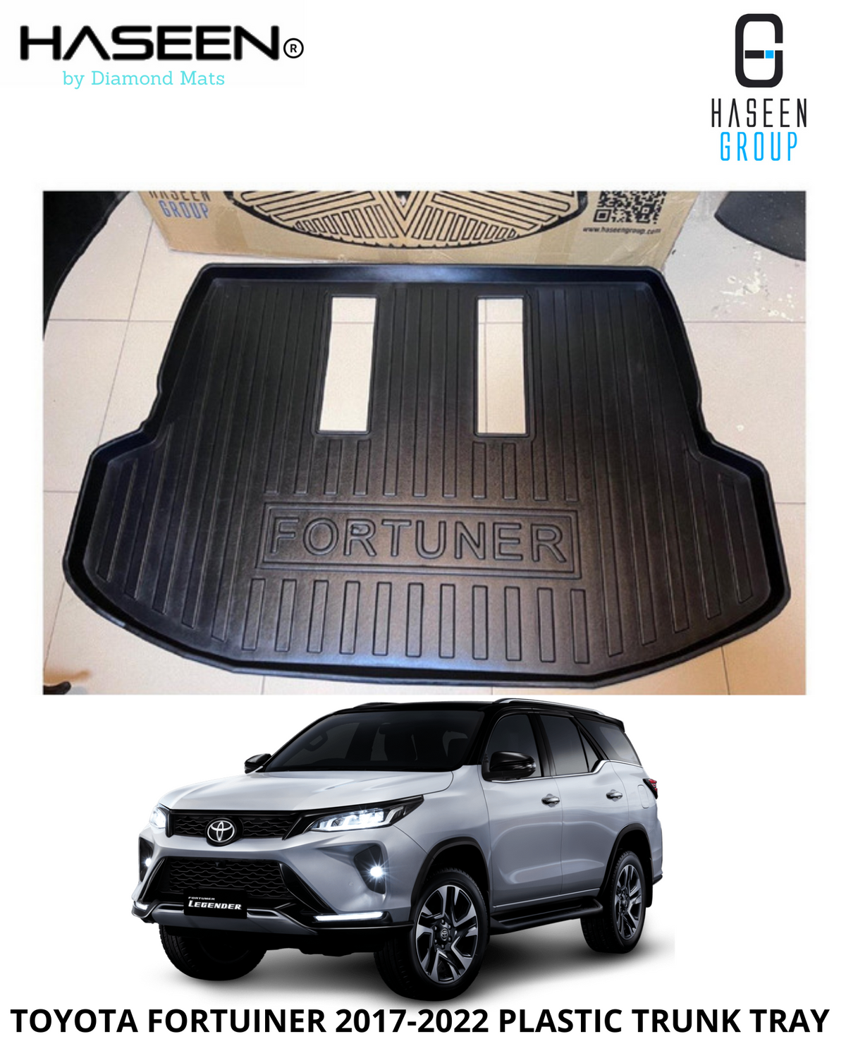 TOYOTA FORTUNER 2014-2022 TPE CAR TRUNK PLASTIC MAT