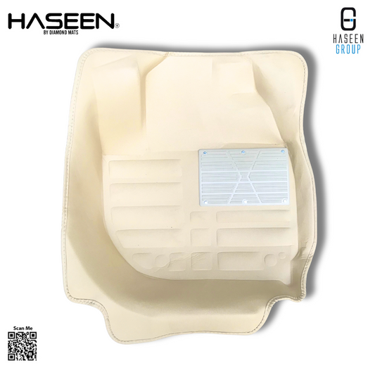 Honda City 5D With Plastic Pad Custom Floor Mat-2021-2025- 3 Pcs Beige