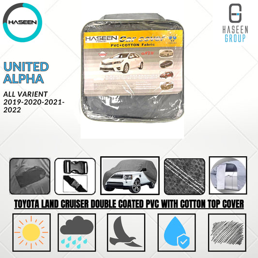 UNITED ALPHA DOUBLE COAT PVC WITH COTTON CAR COVER