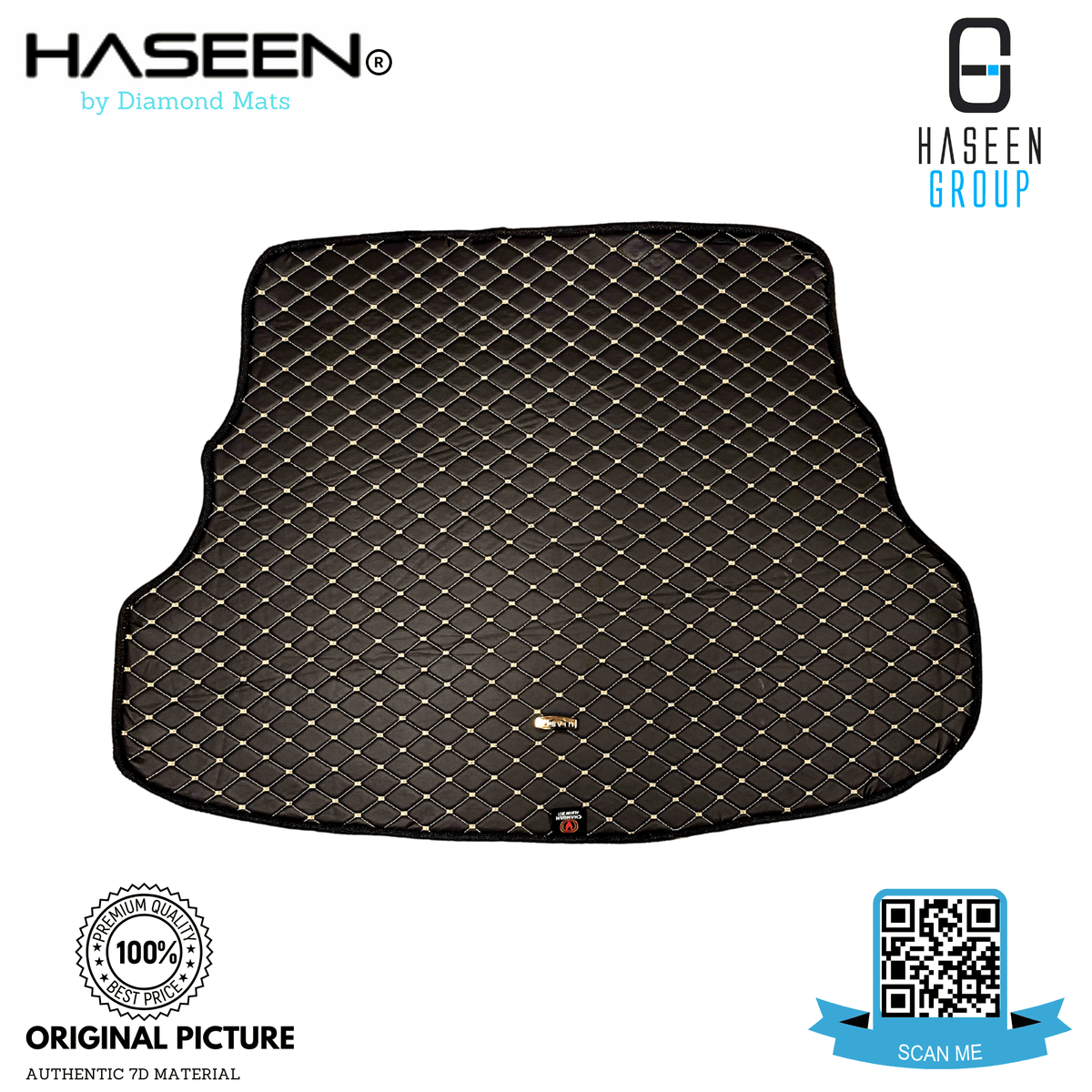 CHANGAN ALSVIN 2021 - 2024 LUXURY 7D FLAT TRUNK MAT SERIES - haseenmats.pk