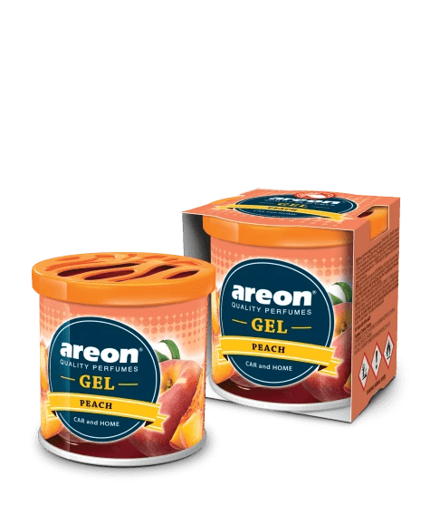 AREON GEL - PEACH - GEL PERFUME FOR CARS & OFFICE - haseenmats.pk