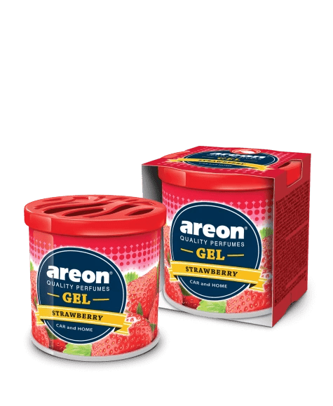 AREON GEL - STRAWBERRY - GEL PERFUME FOR CARS & OFFICE - haseenmats.pk