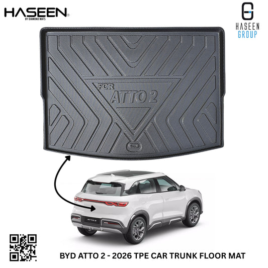 Raised edges of BYD Atto 2 trunk liner keeping spills off the boot carpet