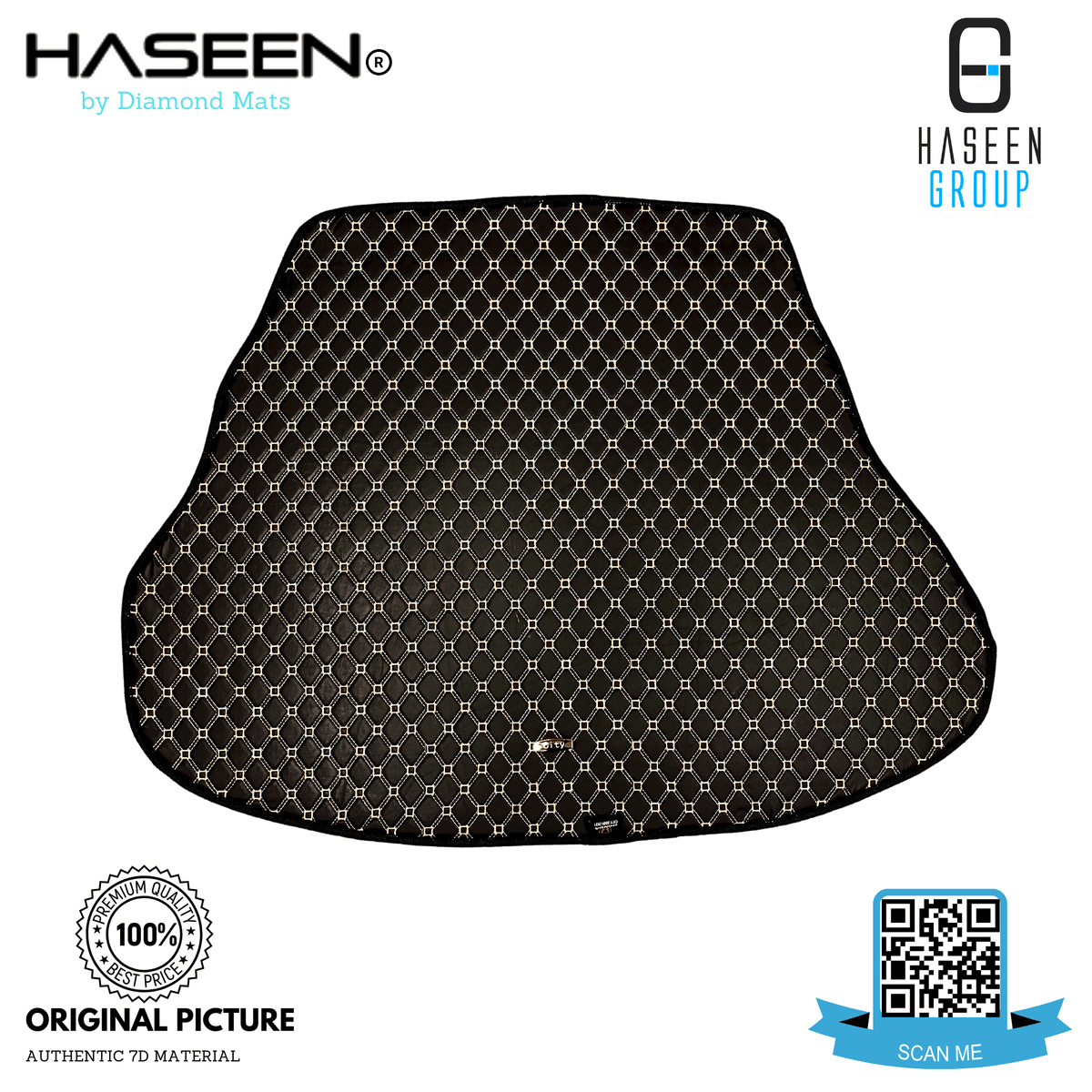 HONDA CITY 2009 - 2020 LUXURY 7D FLAT TRUNK MAT SERIES - haseenmats.pk