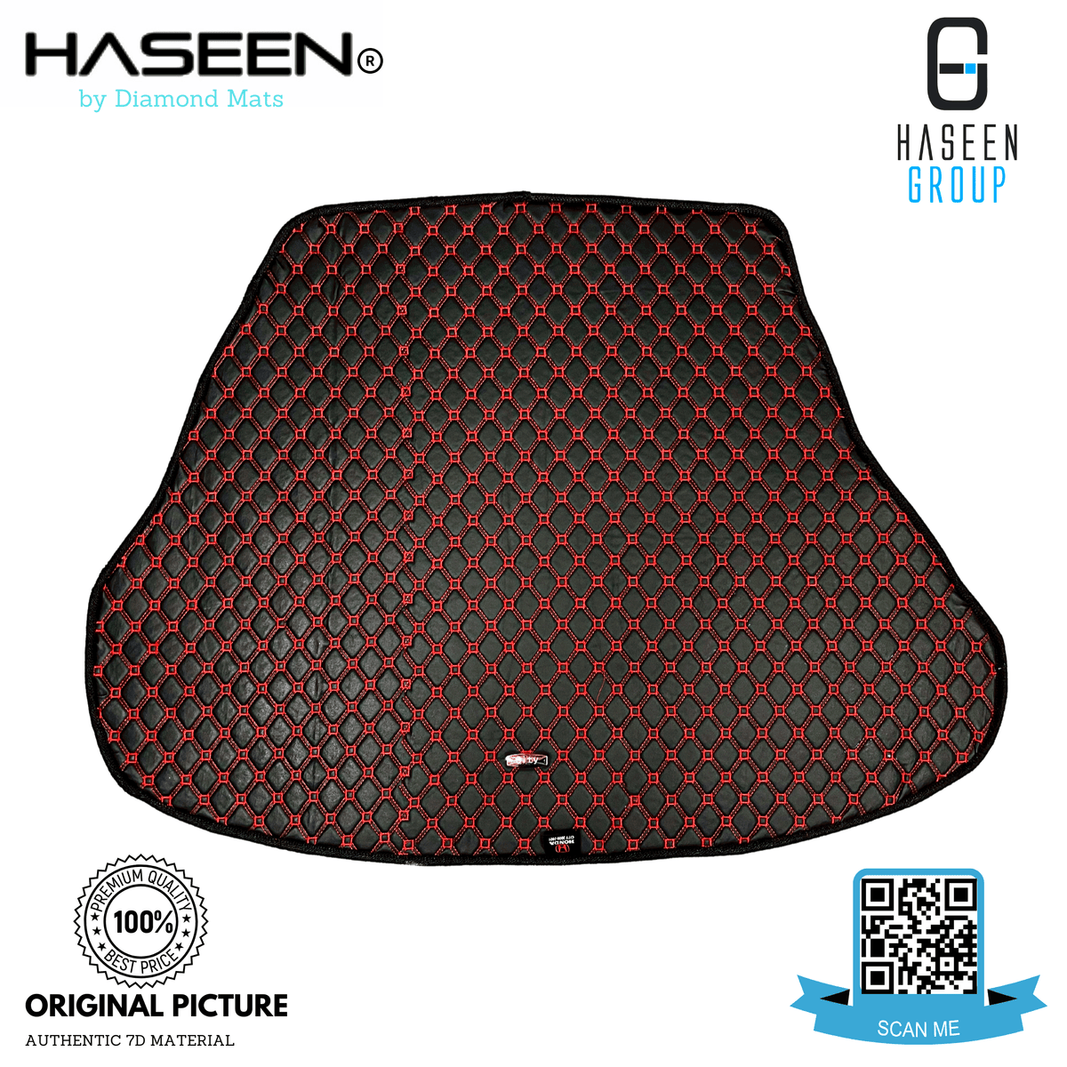 HONDA CITY 2009 - 2020 LUXURY 7D FLAT TRUNK MAT SERIES - haseenmats.pk