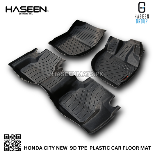 Honda City 2025 new model premium 9D TPE car floor mat – waterproof and easy to clean
