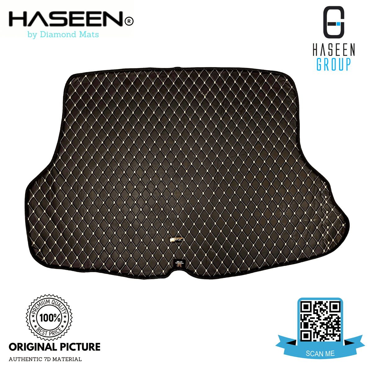 HONDA CITY 2021 - 2024 LUXURY 7D FLAT TRUNK MAT SERIES - haseenmats.pk