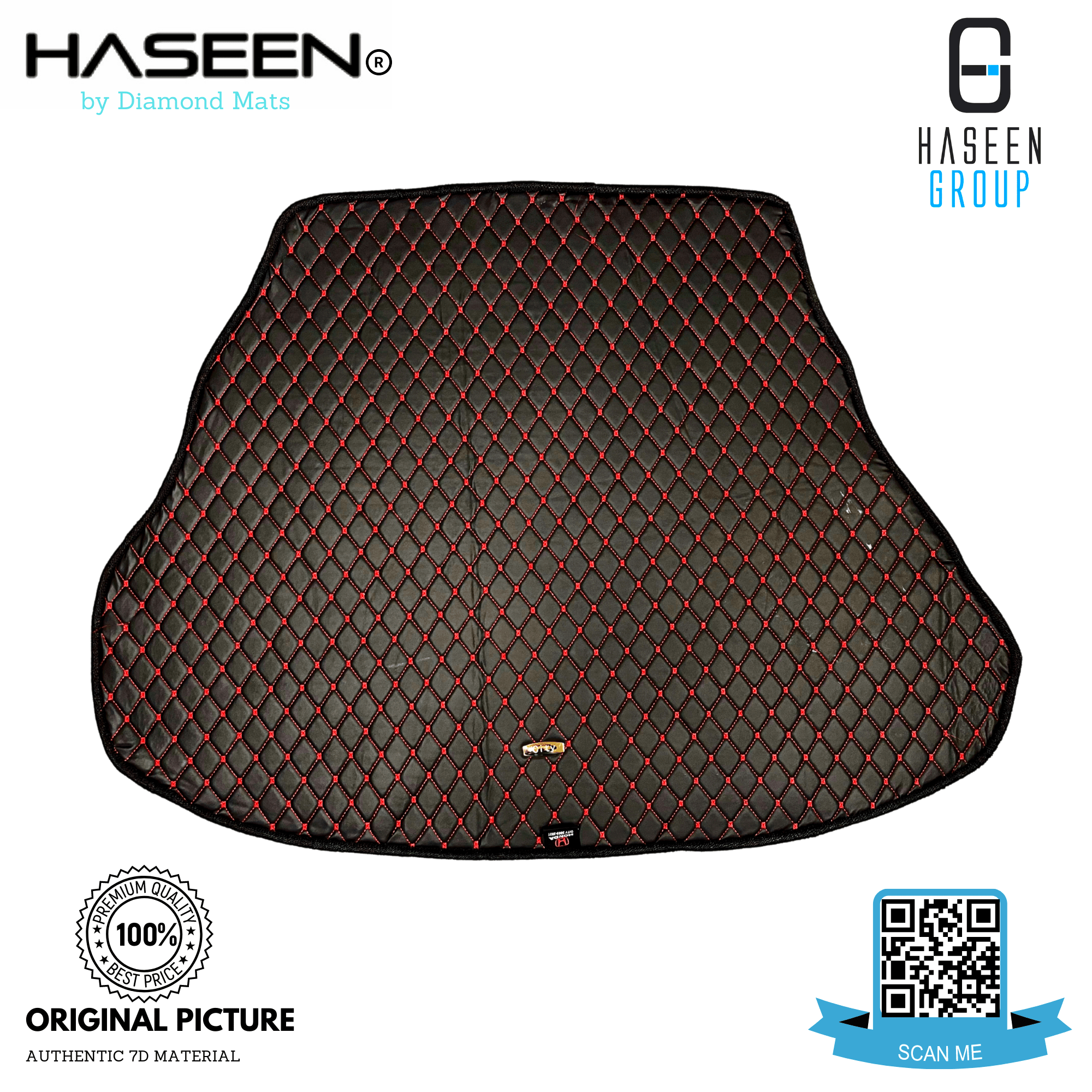 HONDA CITY 2009 - 2020 LUXURY 7D FLAT TRUNK MAT SERIES - haseenmats.pk