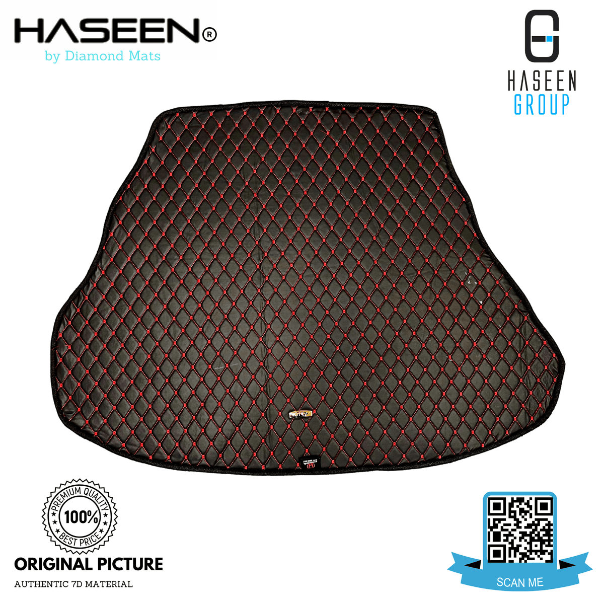 HONDA CITY 2009 - 2020 LUXURY 7D FLAT TRUNK MAT SERIES - haseenmats.pk