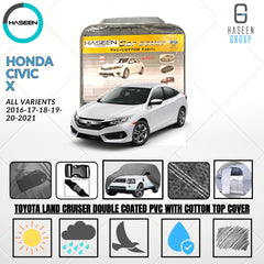 HONDA CIVIC X 2016-2021 DOUBLE COAT PVC WITH COTTON CAR COVER