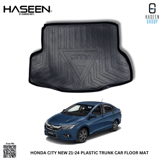 HONDA CITY 2021 - 2024 CAR TRUNK PLASTIC MAT - haseenmats.pk