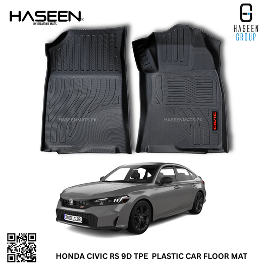Honda Civic RS luxury 9D TPE plastic floor mats – premium all-weather car interior protection