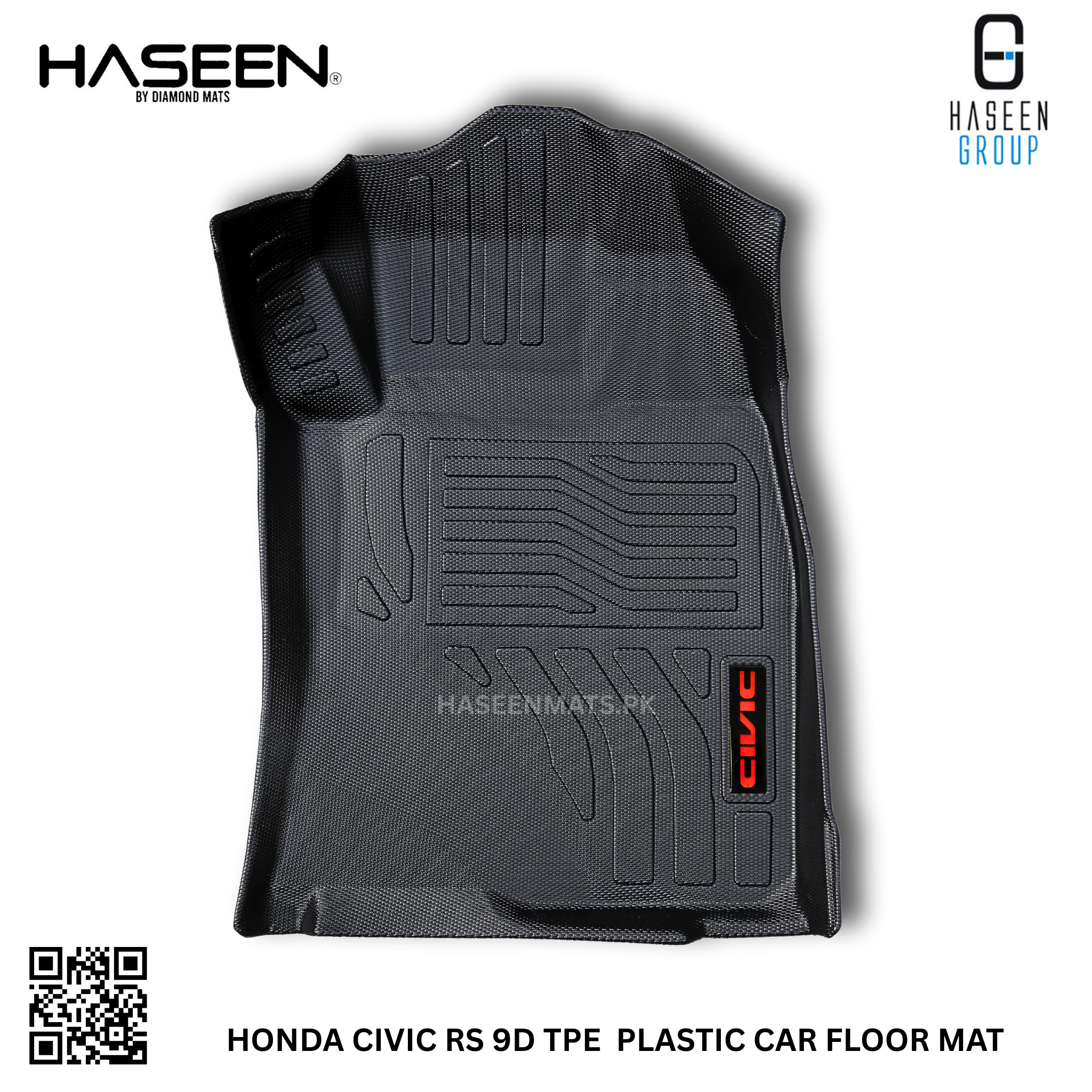 Custom fit Honda Civic RS 9D TPE mats – stylish and durable car floor protection