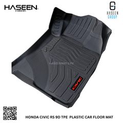 Premium 9D TPE Honda Civic RS floor mat set – complete interior coverage
