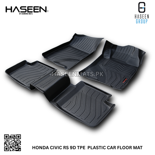 All-weather Honda Civic RS 9D TPE floor mats – custom design for perfect fit