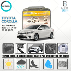 TOYOTA COROLLA 2014-PRESENT DOUBLE COAT PVC WITH COTTON CAR COVER