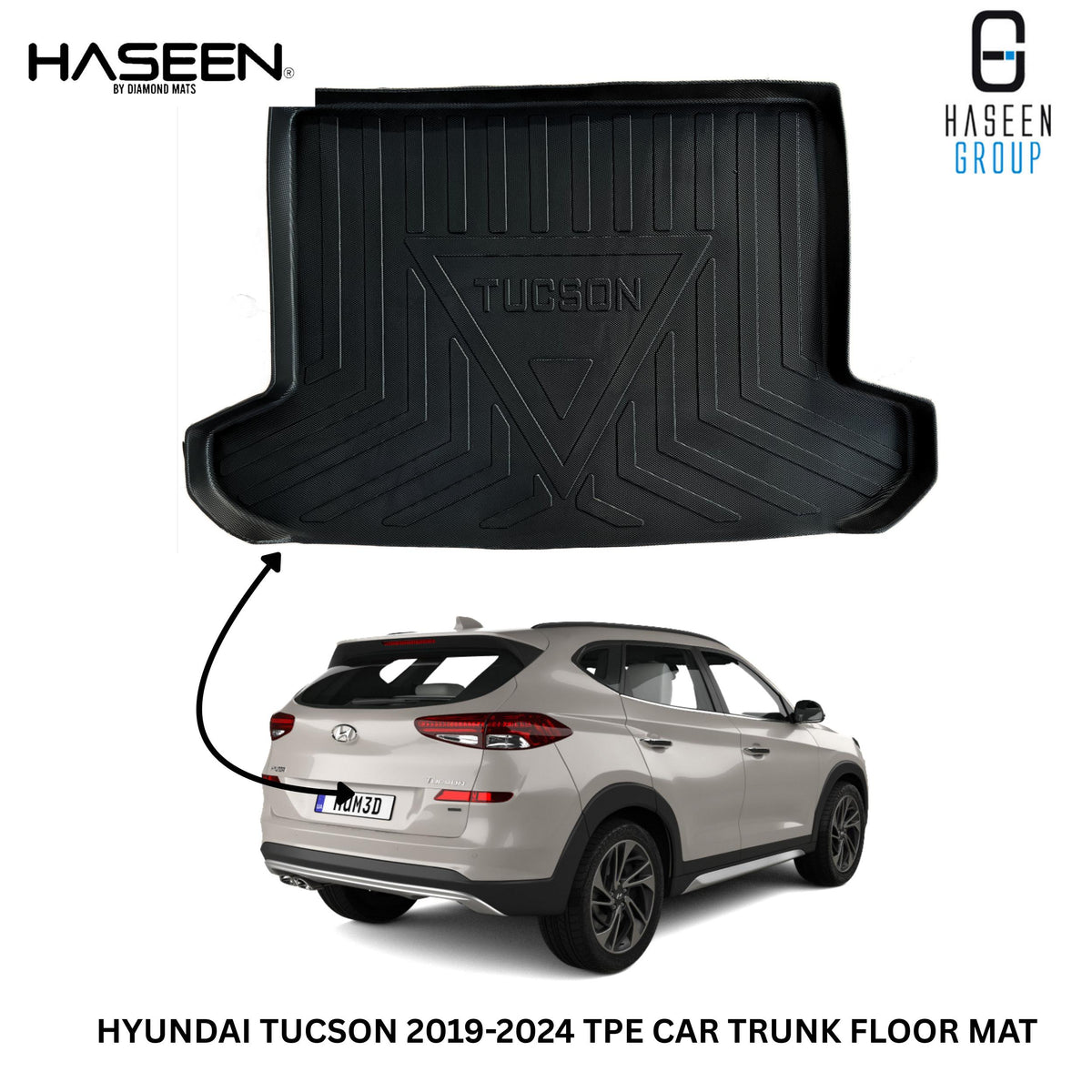 HYUNDAI TUCSON HEAVY DUTY TPE TRUNK PLASTIC CAR FLOOR MAT
